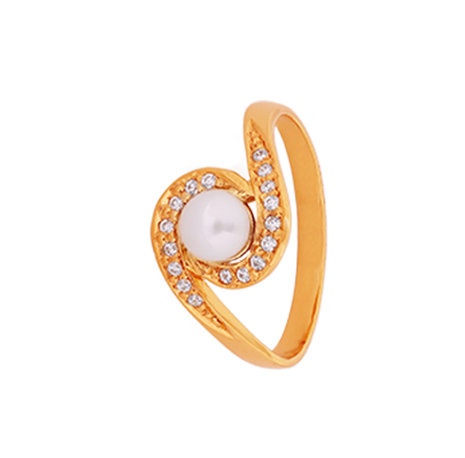 Buy Mia By Tanishq 2.66 G 14KT Gold Nucifera Pearl Ring With Diamonds - Ring  Diamond for Women 1540269 | Myntra